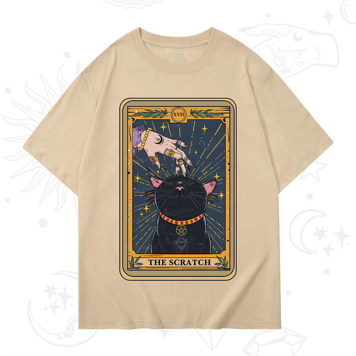 Purplehecate The Scratch Cat Tarot T-Shirt