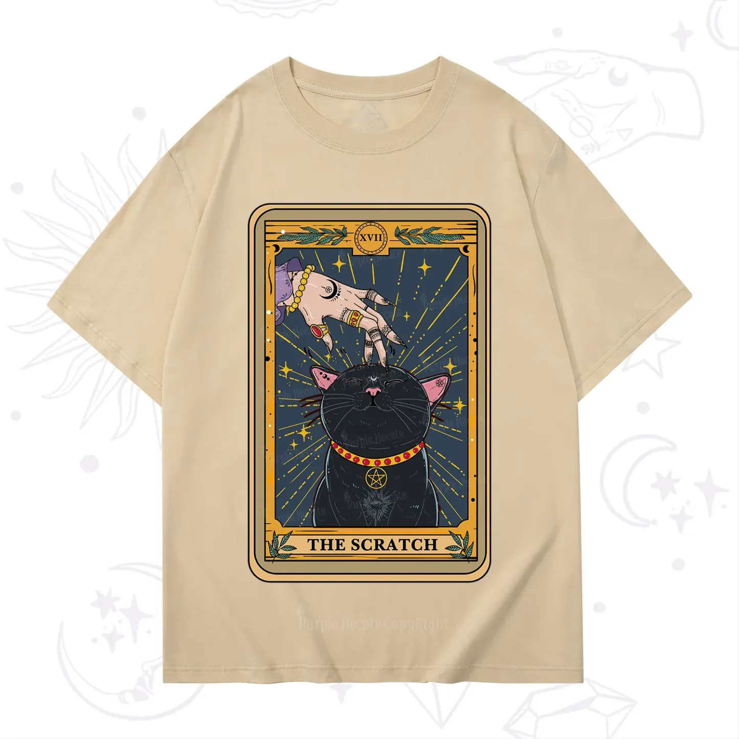 Purplehecate The Scratch Cat Tarot T-Shirt