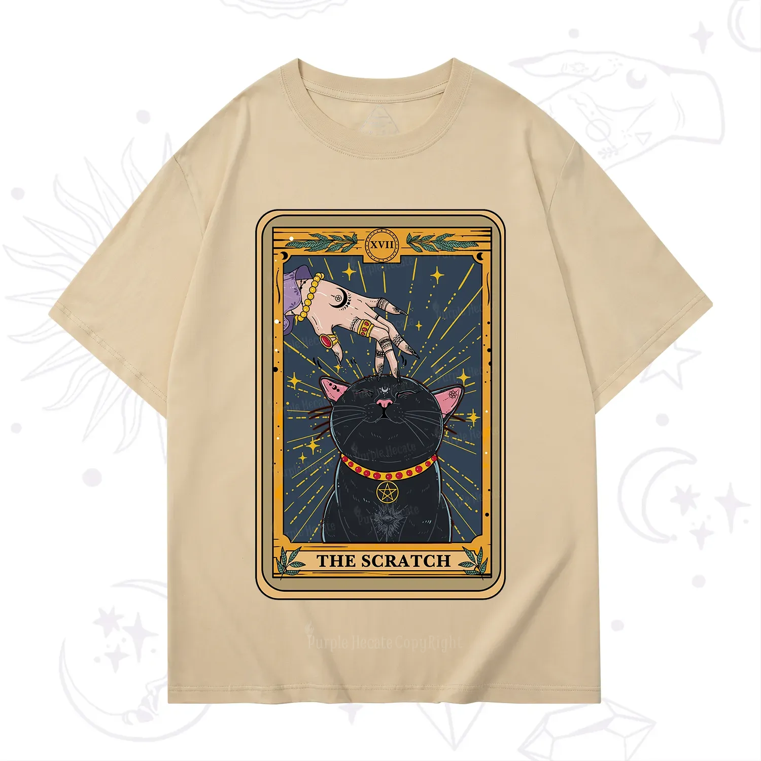 Purplehecate The Scratch Cat Tarot T-Shirt