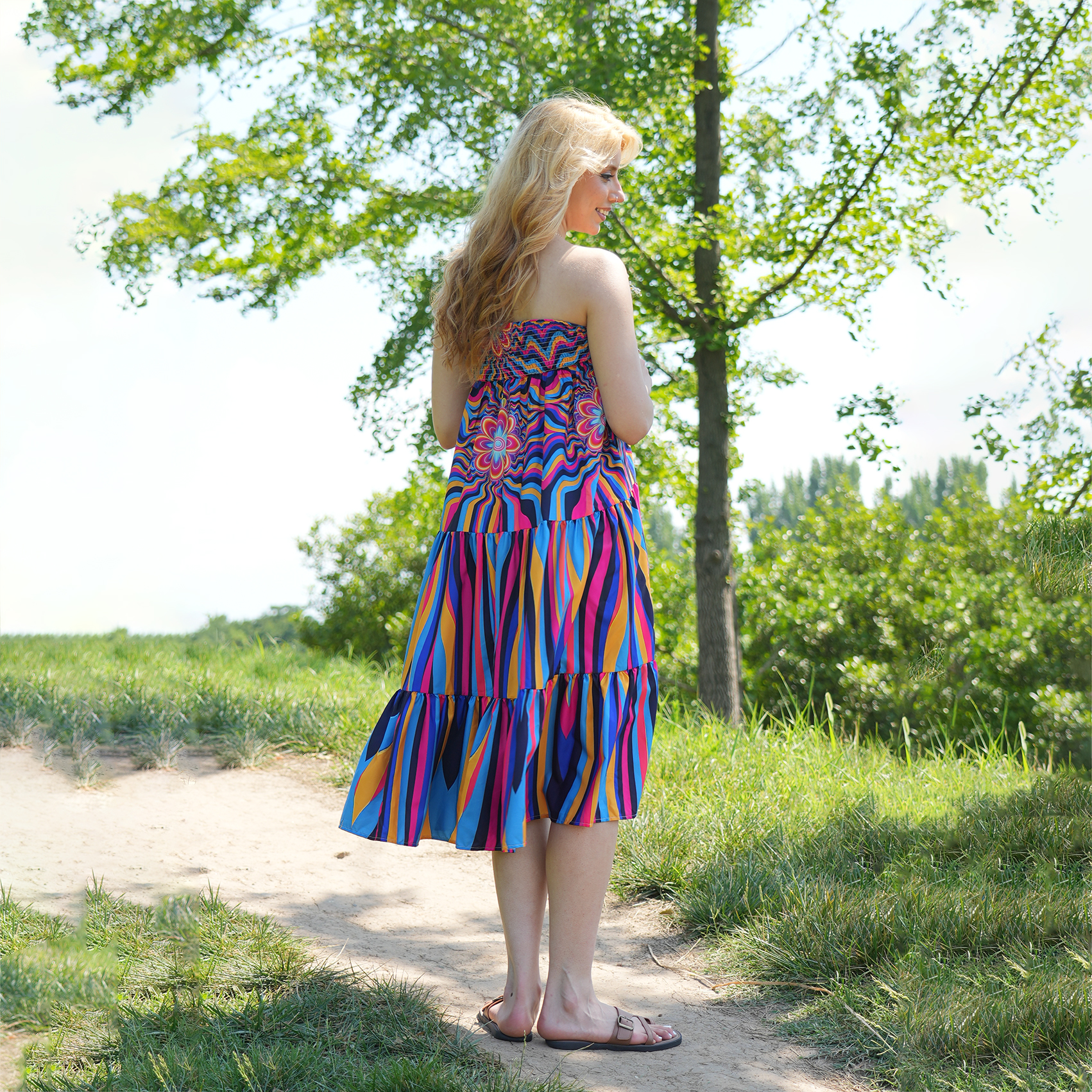 Purplehecate Psychedelic Bloom Convertible Maxi Skirt