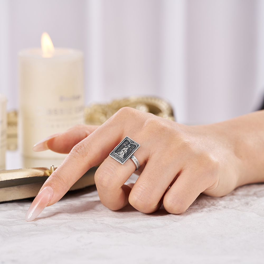 Purplehecate The High Priestess Tarot Sterling Silver Ring
