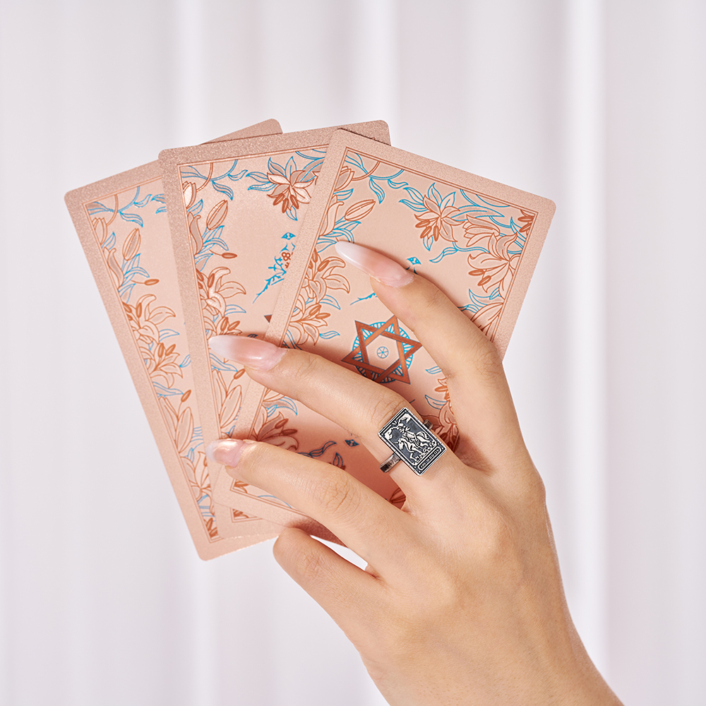 Purplehecate The Audacity Tarot Card  Sterling Silver Ring