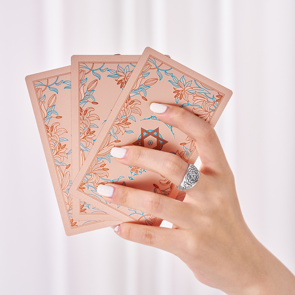 Purplehecate Pentacle Stackable Sterling Silver Ring