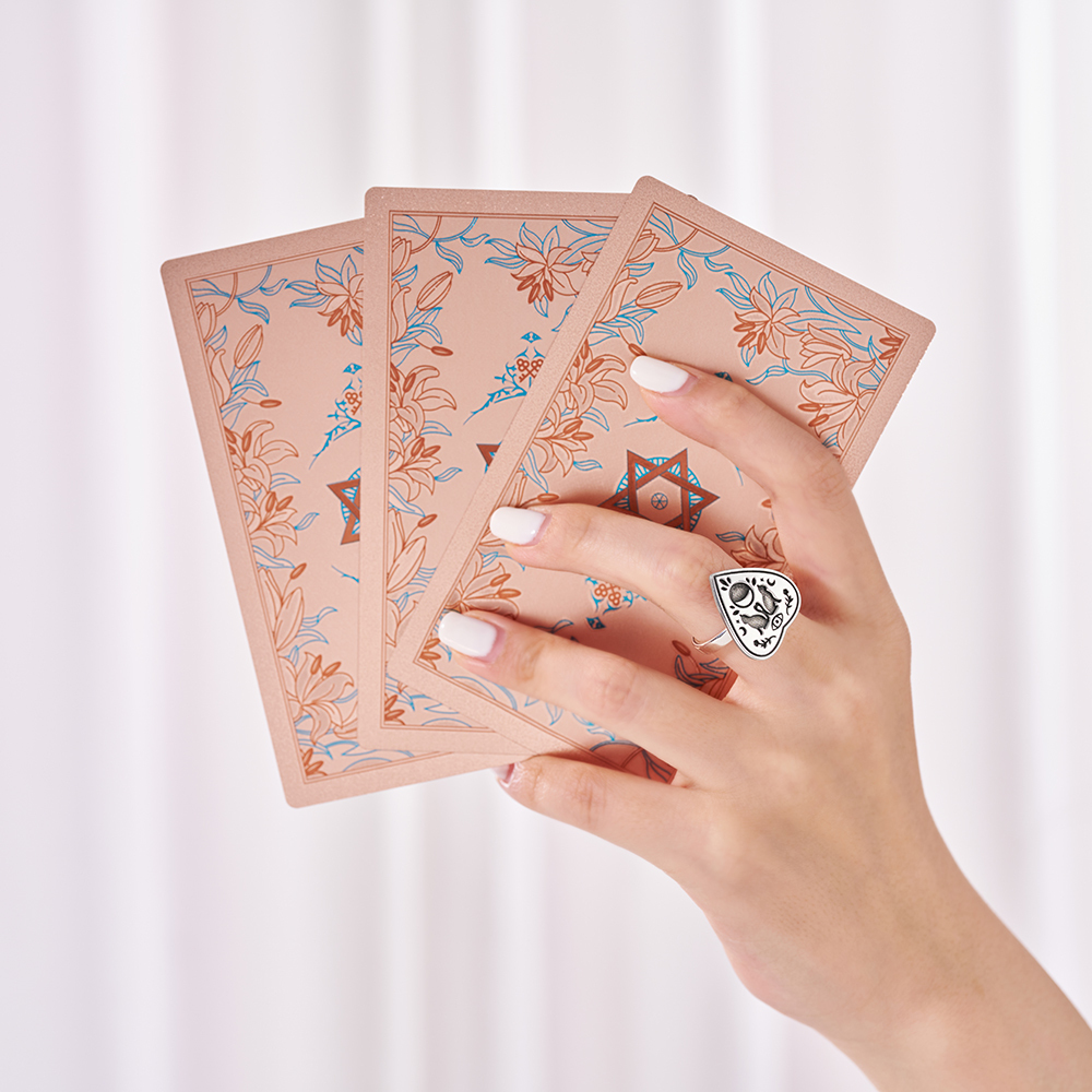 Purplehecate Cat Ouija Sterling Silver Ring