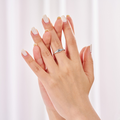 Purplehecate Celestial Eye and Wave Sterling Silver Ring