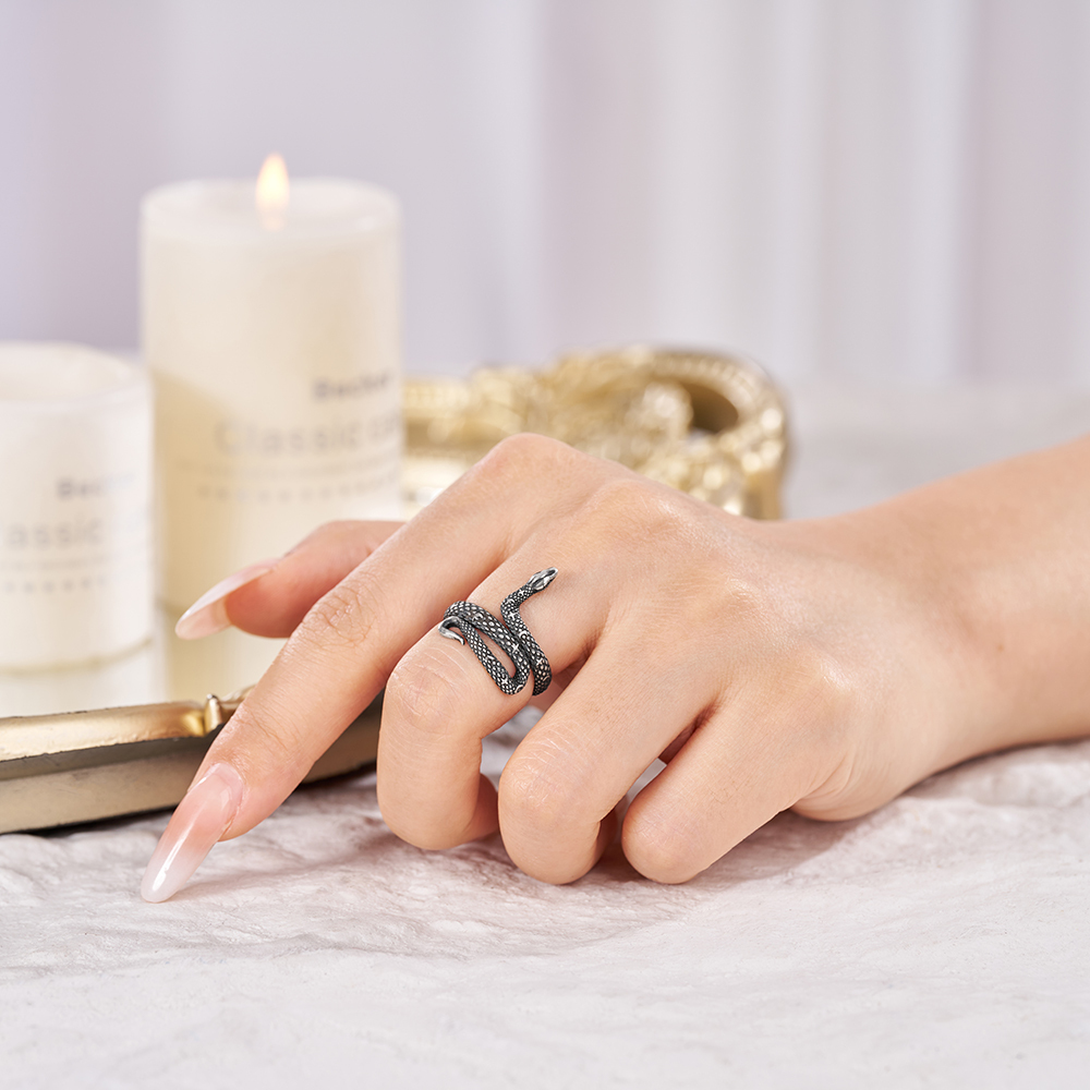 Purplehecate Celestial Snake Sterling Silver Ring