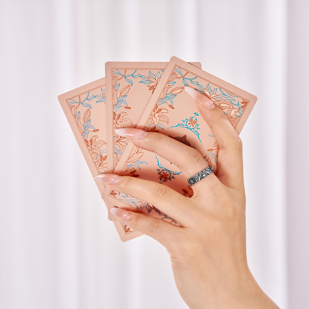 Purplehecate Flaming Heart and Rose Sterling Silver Ring