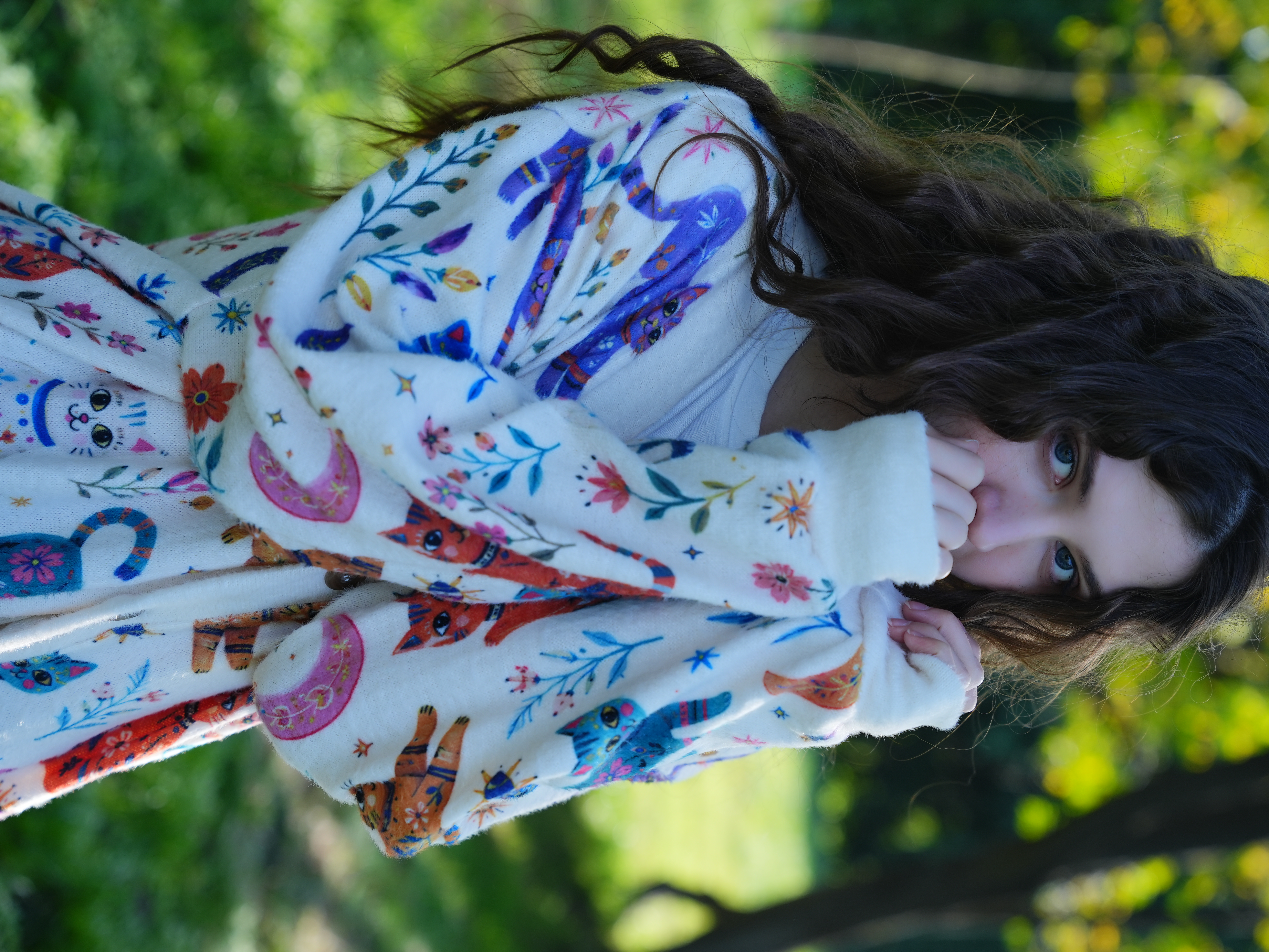 Purplehecate Rainbow Magic Cats Ugly Cardigan Sweaters