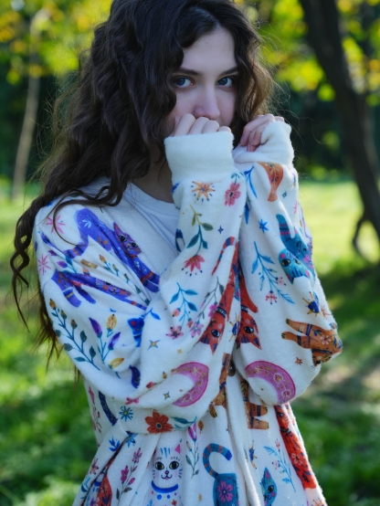 Purplehecate Rainbow Magic Cats Ugly Cardigan Sweaters