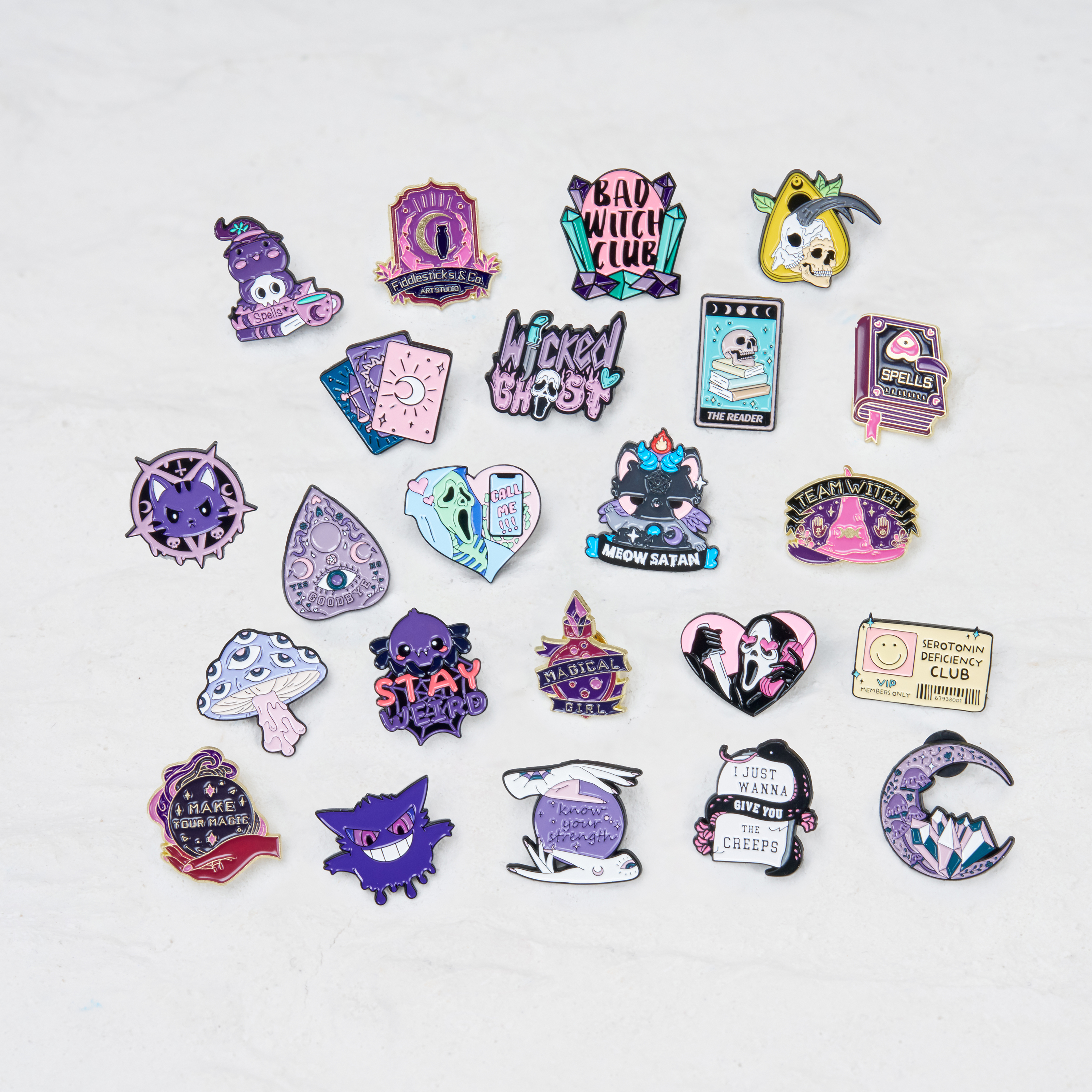 Purplehecate The Ghostface With Pink Heart Pin