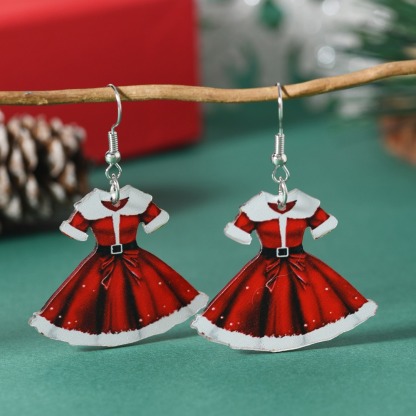 Purplehecate Cute Christmas Dresses Earrings 