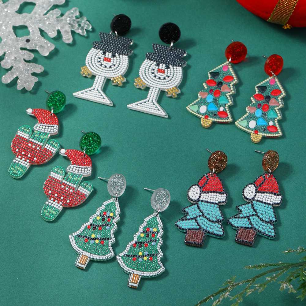 Purplehecate Christmas Tree Earrings 