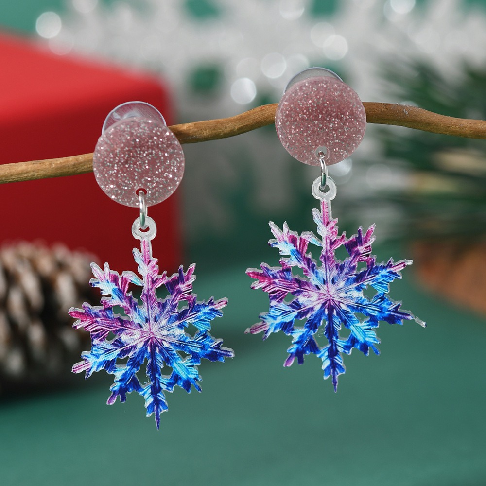 Purplehecate Christmas Snowflake Earrings