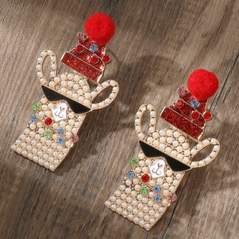 Purplehecate Christmas Tree And Santa Claus Earrings