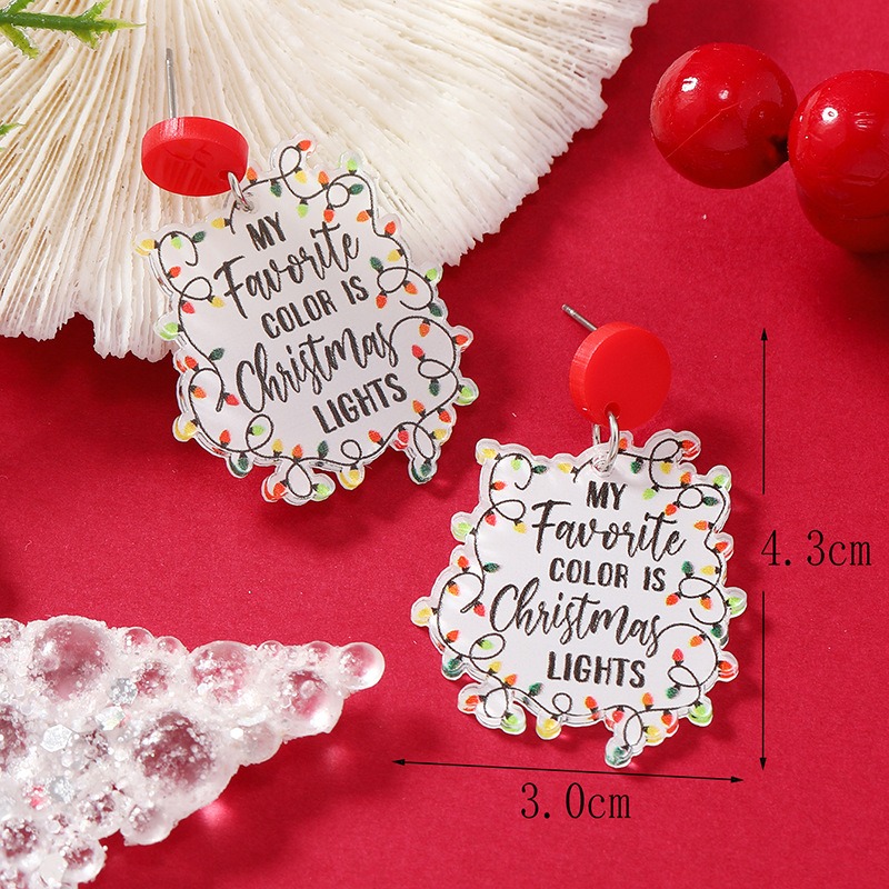 Purplehecate Christmas Lights Charm Earrings