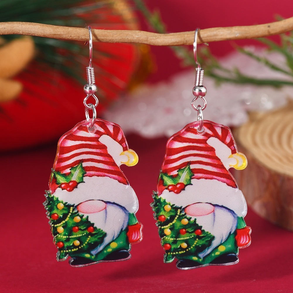 Purplehecate Faceless Dwarf Christmas Earrings