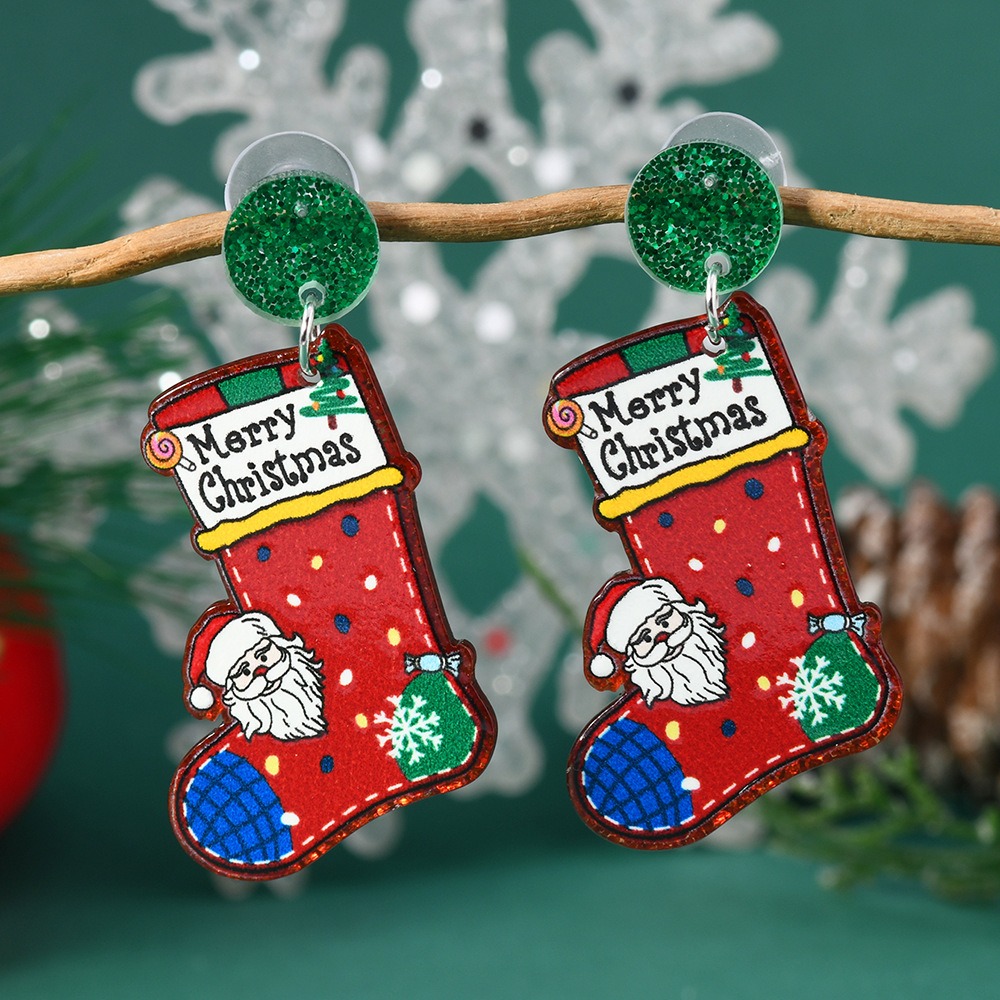 Purplehecate Christmas Stocking Earrings