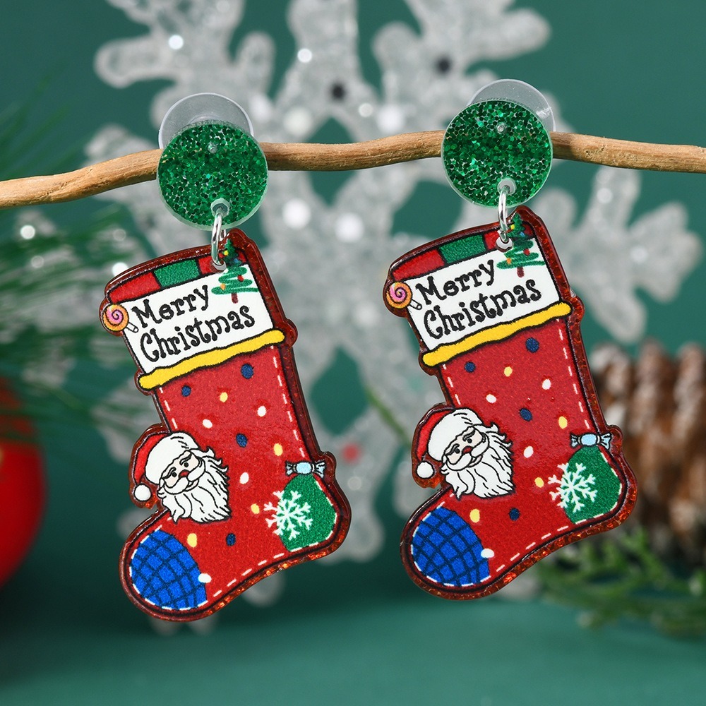 Purplehecate Christmas Stocking Earrings