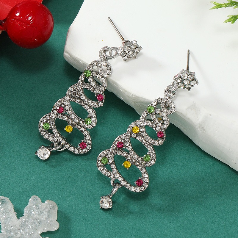 Purplehecate Bling Christmas Tree Earrings