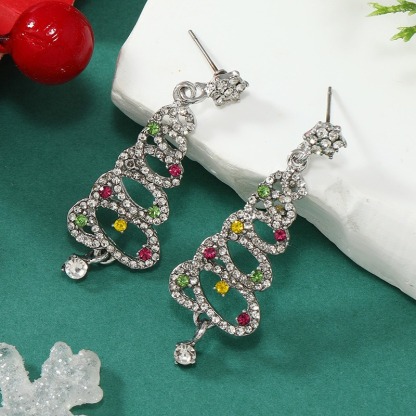 Purplehecate Bling Christmas Tree Earrings