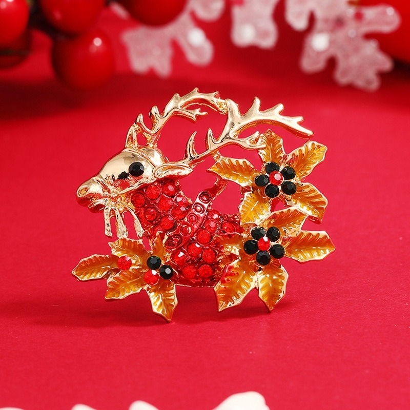 Magic Purplehecate Jeweled Reindeer Pin