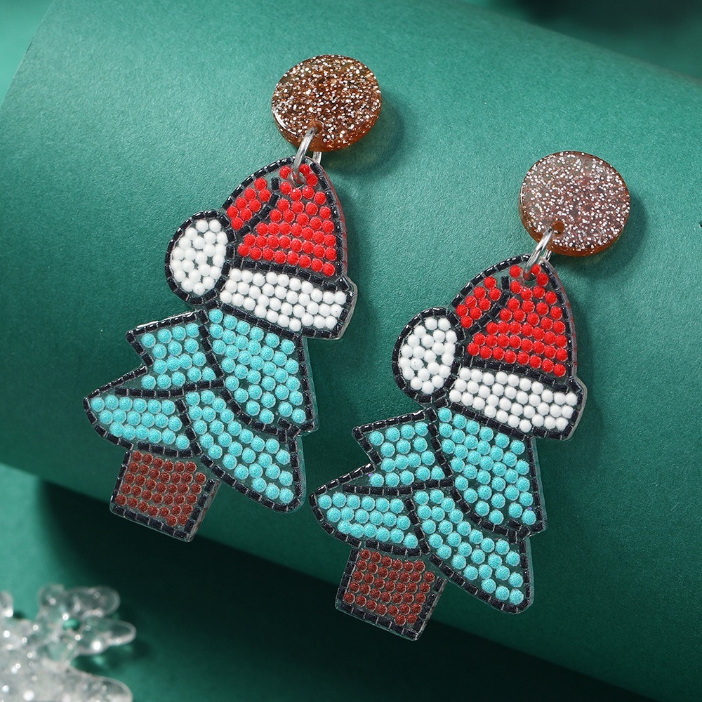 Purplehecate Christmas Tree Earrings 