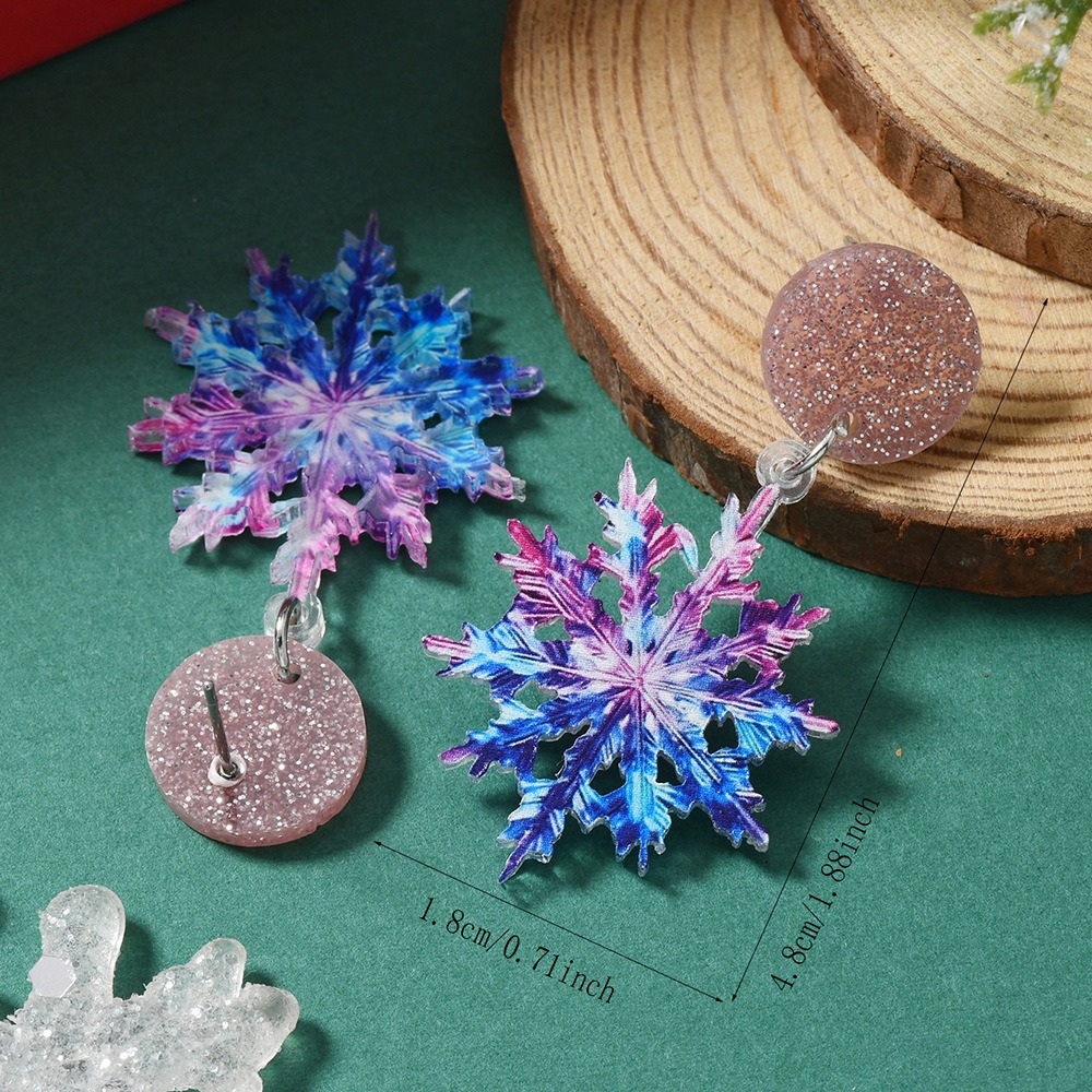 Purplehecate Christmas Snowflake Earrings