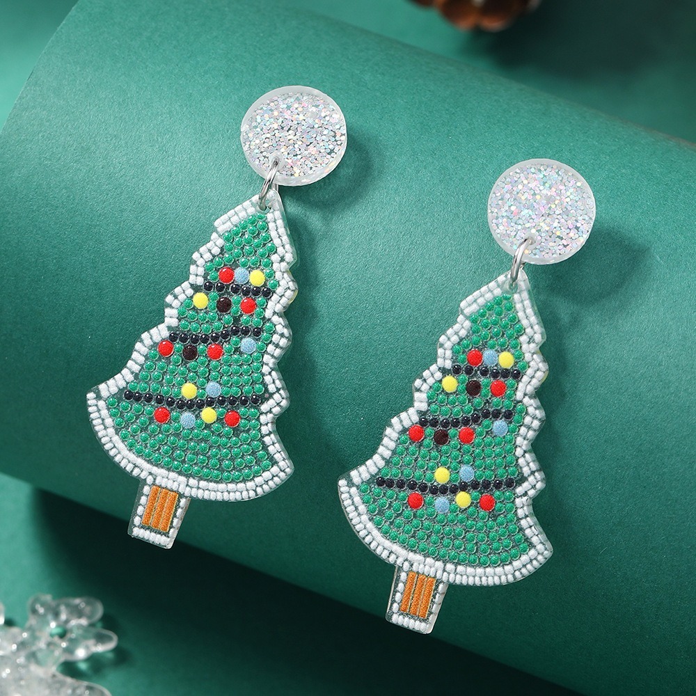 Purplehecate Christmas Tree Earrings