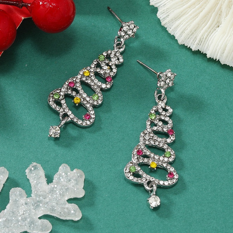 Purplehecate Bling Christmas Tree Earrings