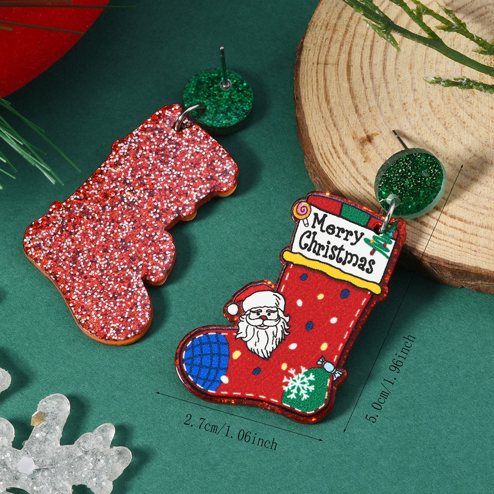 Purplehecate Christmas Stocking Earrings