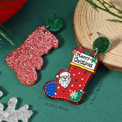 Purplehecate Christmas Stocking Earrings