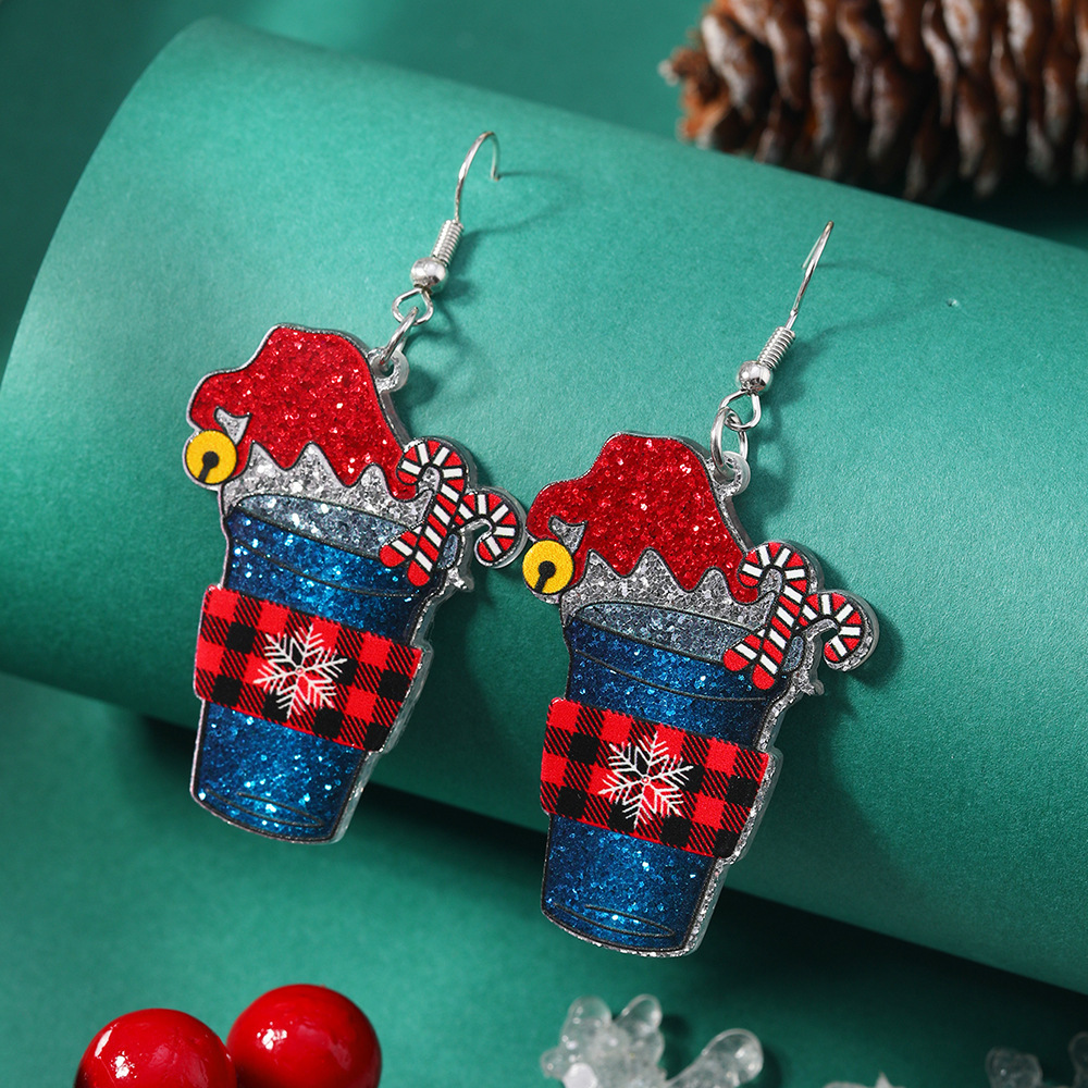 Purplehecate Christmas Coffee Earrings 
