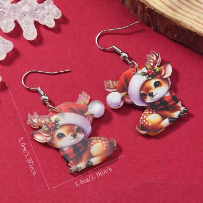 PurplehecateChristmas Reindeer Earrings 