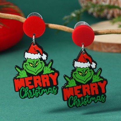 Purplehecate Christmas Grinch Earrings