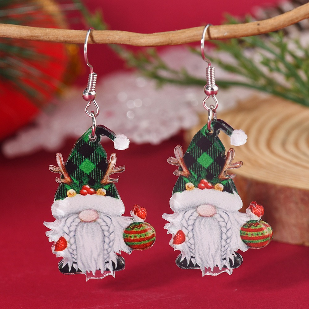 Purplehecate Faceless Dwarf Christmas Earrings