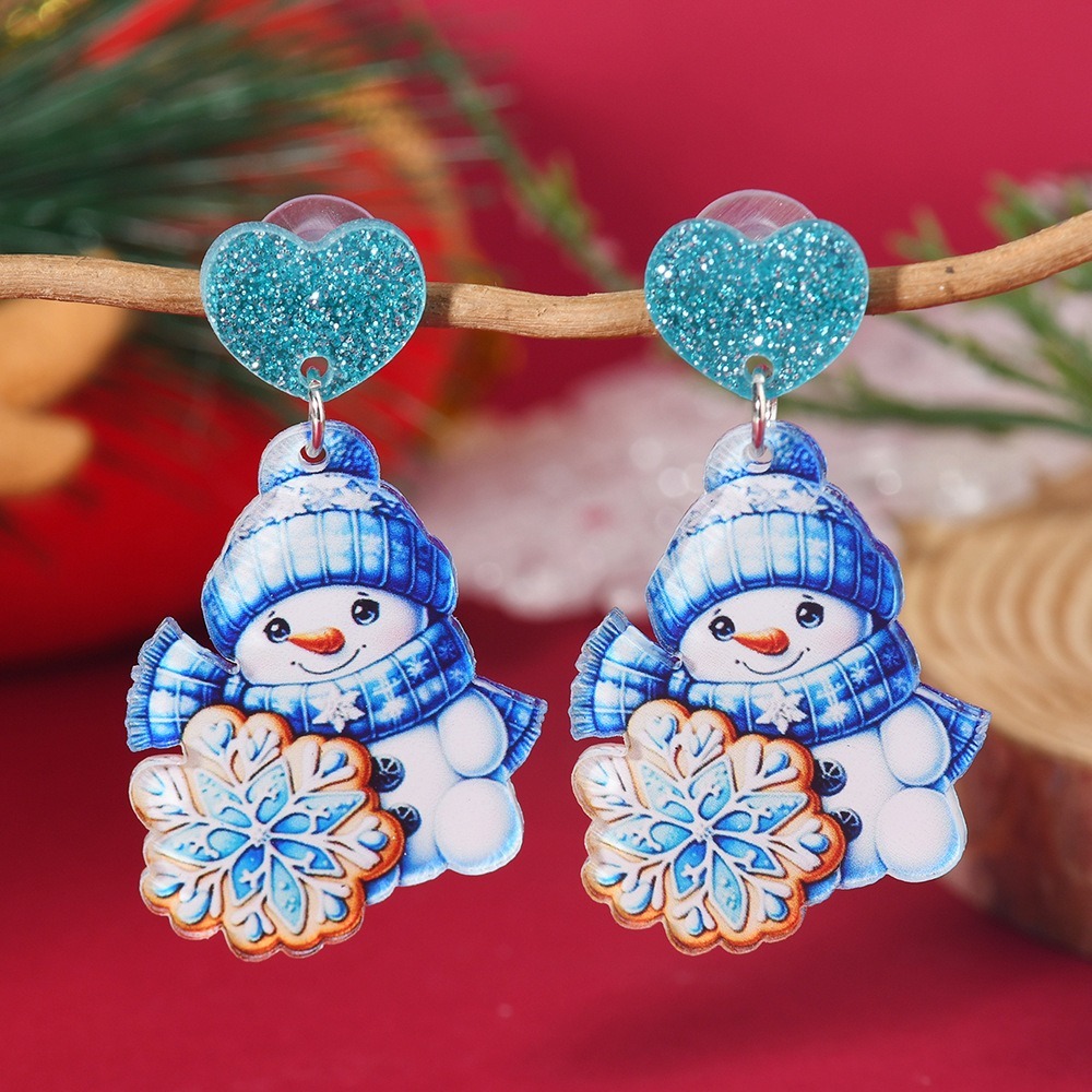 Purplehecate Christmas Sonwmen Earrings 