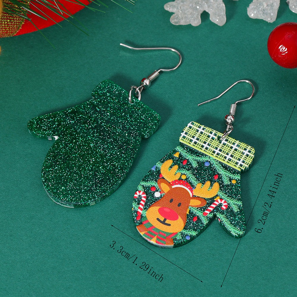 Purplehecate Christmas Gloves Acrylic Earrings