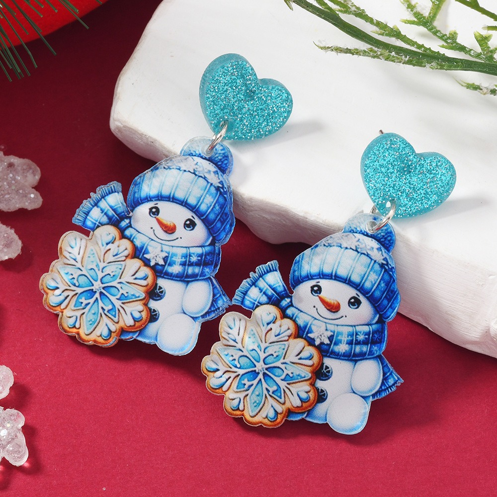 Purplehecate Christmas Sonwmen Earrings 