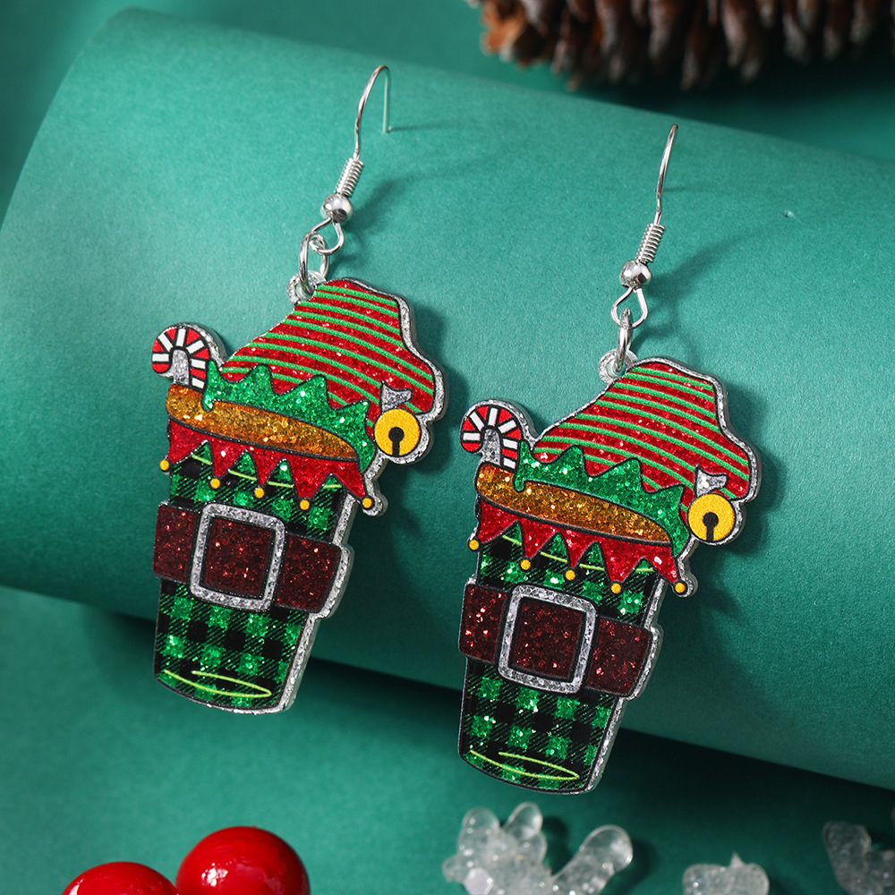 Purplehecate Christmas Coffee Earrings 