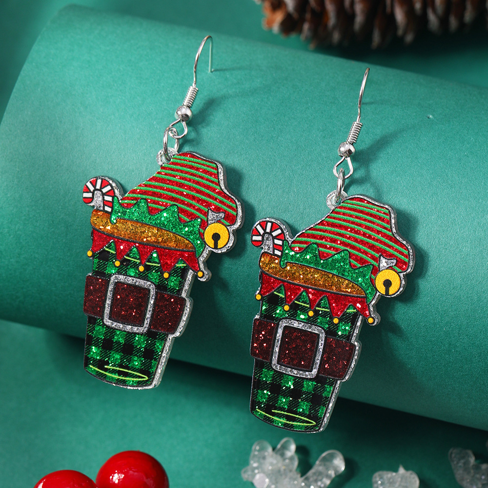 Purplehecate Christmas Coffee Earrings
