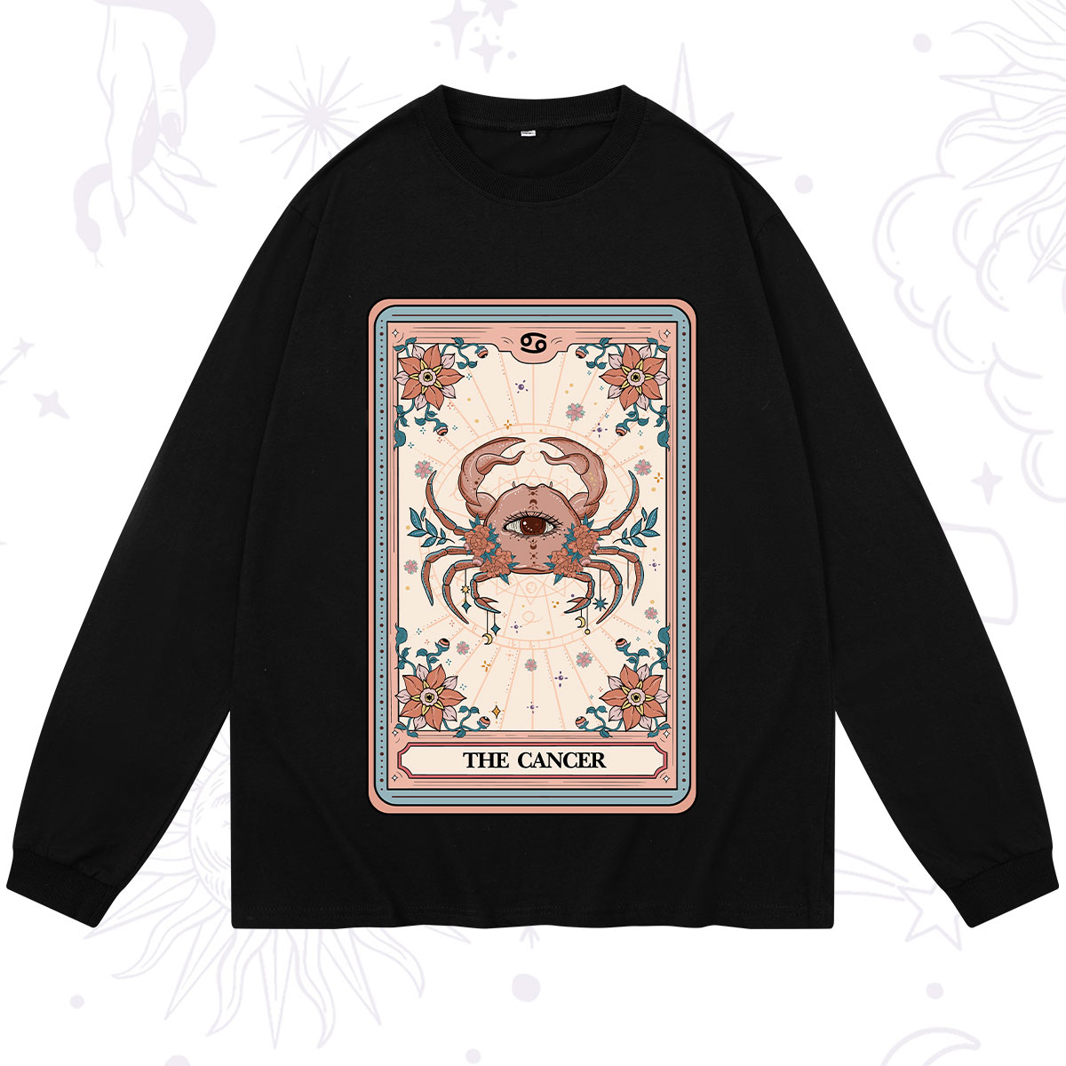 Purplehecate The Cancer Tarot Card Long Sleeve T-Shirt