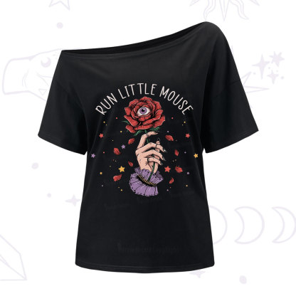 Purplehecate Run Little Mouse One Shoulder T-Shirt
