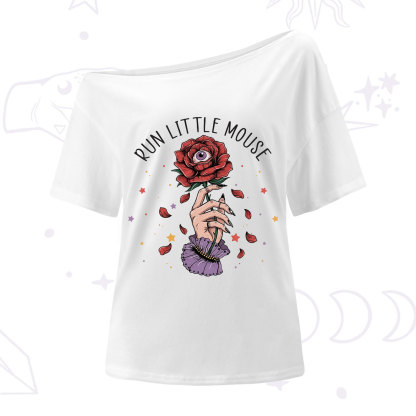 Purplehecate Run Little Mouse One Shoulder T-Shirt