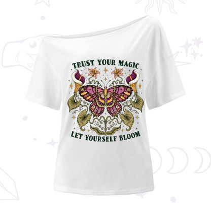 Purplehecate Trust Your Magic Butterfly One Shoulder T-Shirt