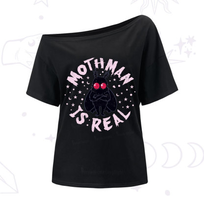 Purplehecate Mothman Is Real One Shoulder T-Shirt