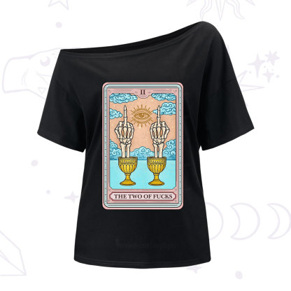 Purplehecate The Two of Fucks Tarot One Shoulder T-Shirt