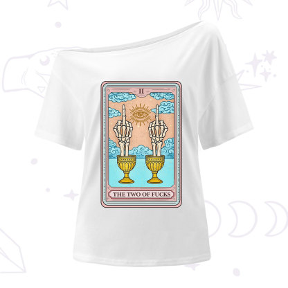 Purplehecate The Two of Fucks Tarot One Shoulder T-Shirt