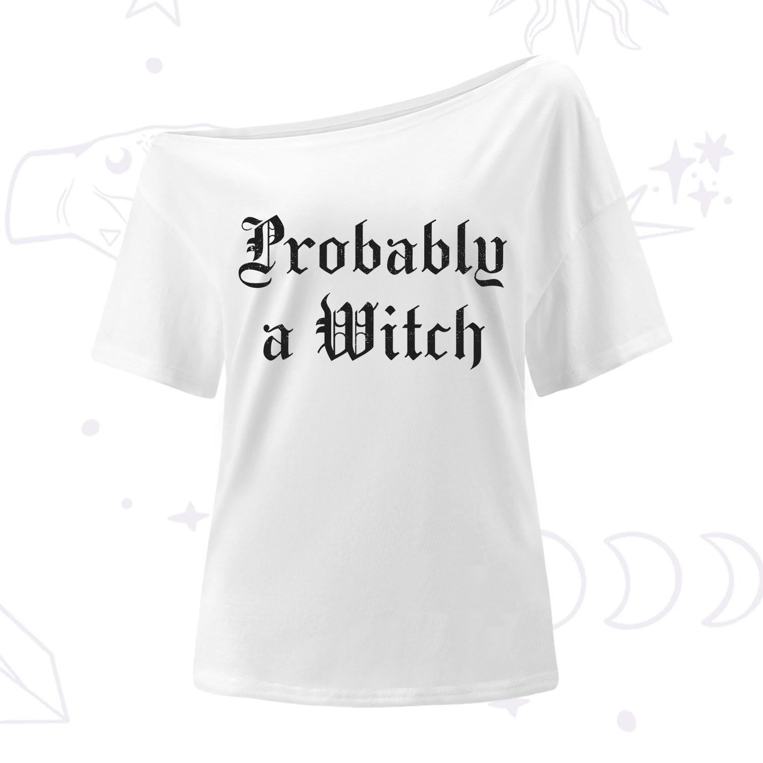 Purplehecate Probably A Witch One Shoulder T-Shirt