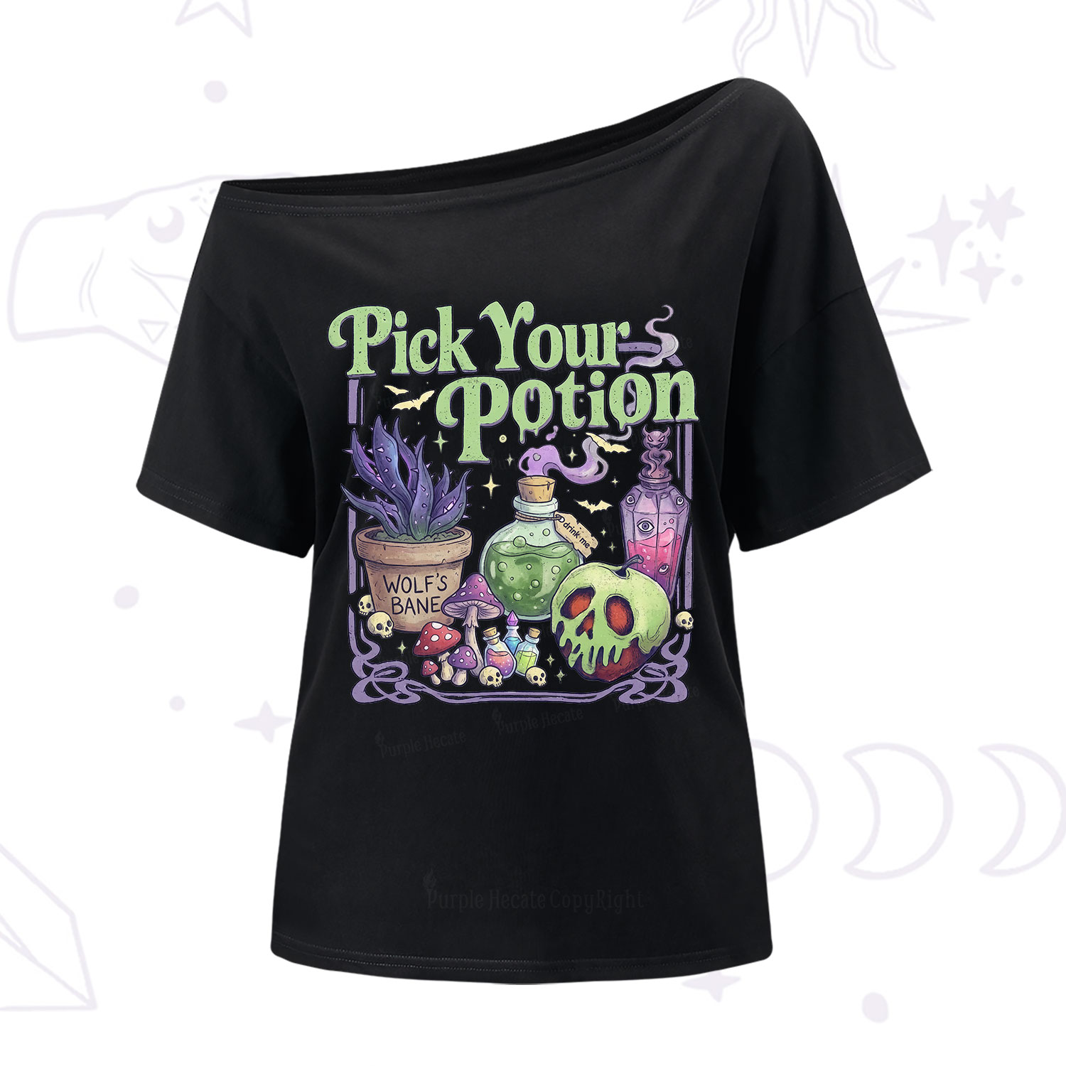 Purplehecate Pick Your Poison One Shoulder T-Shirt