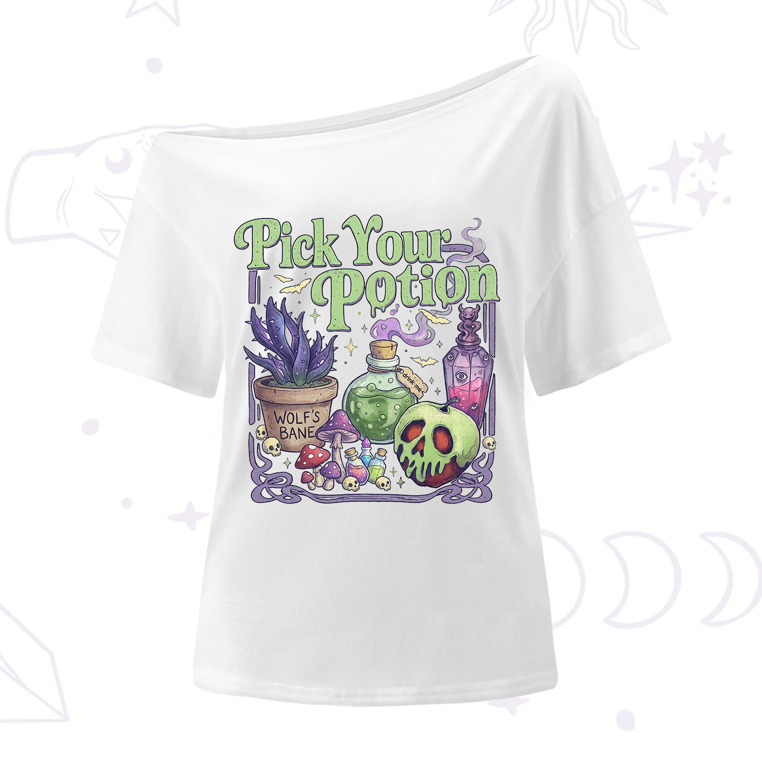 Purplehecate Pick Your Poison One Shoulder T-Shirt